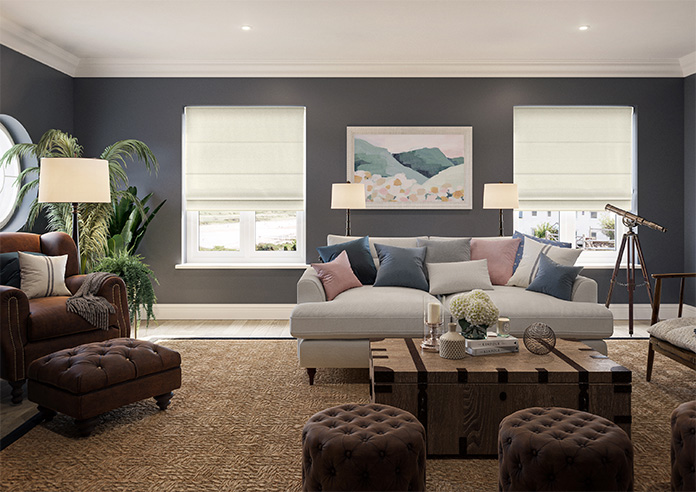 Menton, Oyster - Roman Blind - Image 8